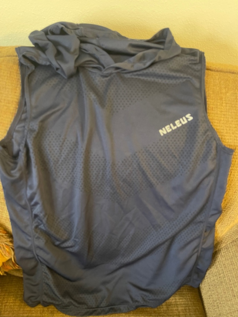 Neleus Men's Athletic Tank Top - Navy